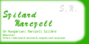 szilard marczell business card