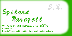 szilard marczell business card